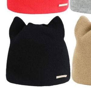 Black Cat Pussy Beanie